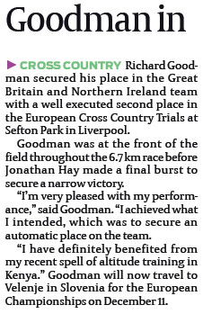 Goodman in European cross-country trials  JC 02-12-11