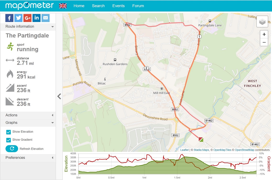 Partingdale Map and elevations 70pct